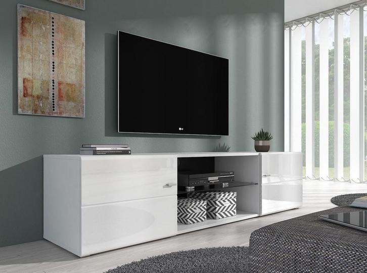 TV-Meubel - Wit - 170x42x41cm - TV Kast - Modern - Televisie, Huis en Inrichting, Kasten |Televisiemeubels, 25 tot 50 cm, Nieuw