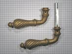 Set deurklinken messing antiek, Doe-het-zelf en Bouw, Hang- en Sluitwerk, Nieuw, Overige materialen, Klink of Kruk