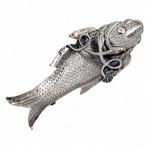 Kutch Indian silver dish modelled as a fish and snake - Plat