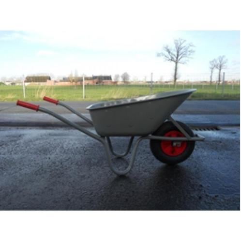 Kruiwagen gelakt 90liter met stalen velg en geel nooit meer, Doe-het-zelf en Bouw, Transportwagens, Nieuw