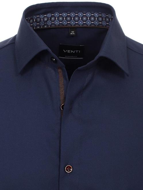 Venti Blauw Overhemd Oxford Weving Modern Fit 103522000-108, Kleding | Heren, T-shirts, Verzenden