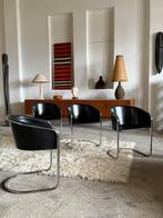 Arrben - Stoel (4) - Pamela - Zadel leer, verchroomde stalen