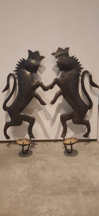 Applique murale - Smeedijzer - Hauteur : 50 cm, Antiquités & Art, Antiquités | Autres Antiquités