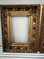 Lijst (2) - hout en gips met bladgoud - Antiek druiven met