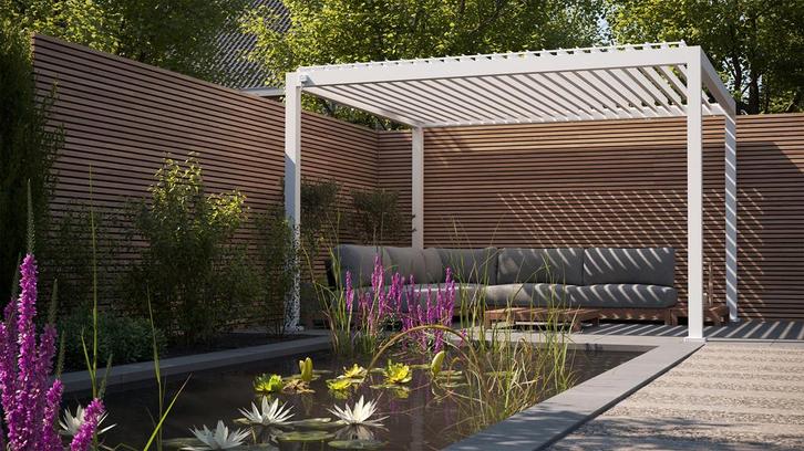 SUNS Alvaro overkapping 300 x 363 cm matt white |, Tuin en Terras, Tuinsets en Loungesets