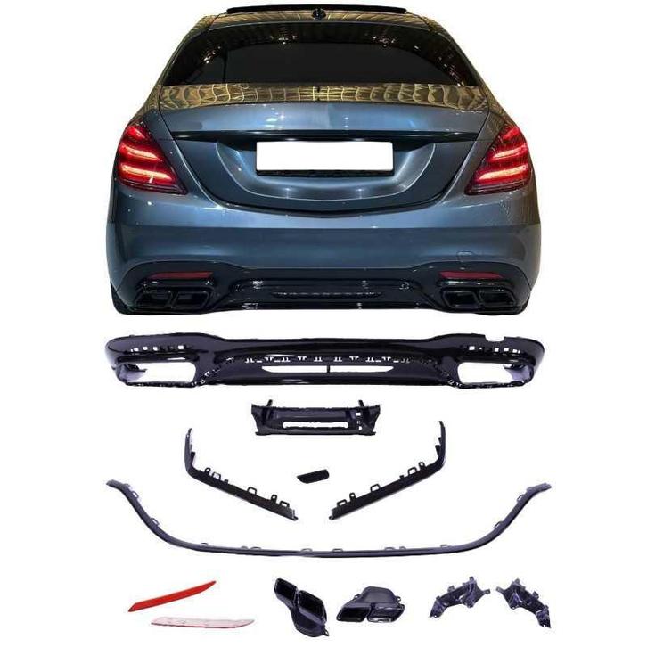 Diffuser voor mercedes s-klasse w222 facelift glanzend zwart, Auto-onderdelen, Carrosserie