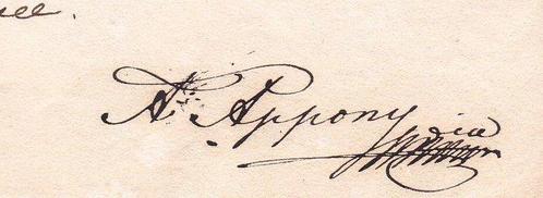 Antoine Apponyi - Ambassadeur dAutriche - Lettre autographe, Verzamelen, Film en Tv