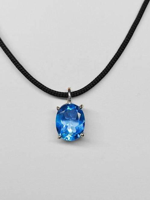 Zonder Minimumprijs - Hanger - 18 karaat Witgoud Topaas, Handtassen en Accessoires, Antieke sieraden
