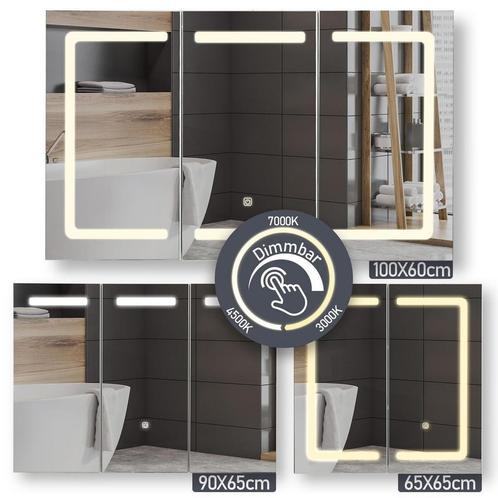 Spiegelkast met LED-verlichting Badkamer Spiegel LED NIEUW, Maison & Meubles, Salle de bain | Meubles de Salle de bain, Enlèvement ou Envoi