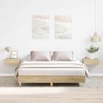 vidaXL Bedframe zonder matras 140x200cm spaanplaat Sonoma, Verzenden, Nieuw