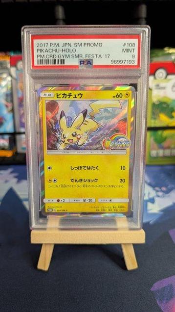 Pokémon - 4 Graded card - Dracaufeu, Pikachu, Tortank Foil,