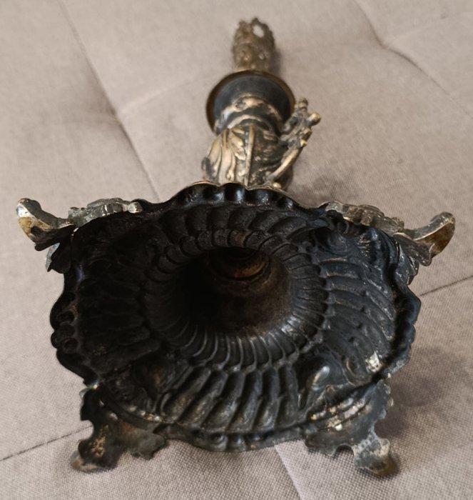 Kaarsenhouder - Tin - Antico, Antiek en Kunst, Curiosa en Brocante