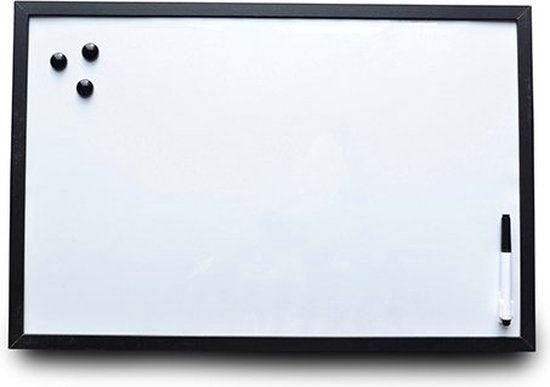 2dekans | Whiteboard zwarte omlijsting 40 x 60 cm met stift, Huis en Inrichting, Woonaccessoires | Memoborden, Ophalen of Verzenden