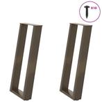 vidaXL Console tafelpoten 2st U-vormig 28x(72-73)cm staal, Verzenden, Nieuw