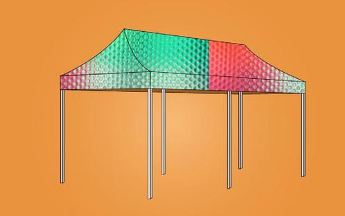 Ambisphere | Dakzeil 3x6m Geel, Tuin en Terras, Partytenten, Partytent, Nieuw