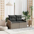 vidaXL 2-Persoons Tuinzetel met Opbergruimte & Kussens Grijs, Tuin en Terras, Tuinsets en Loungesets, Verzenden, Nieuw