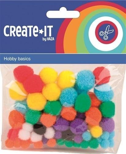 Pompoms 78st, Hobby en Vrije tijd, Feestartikelen, Nieuw, Verzenden