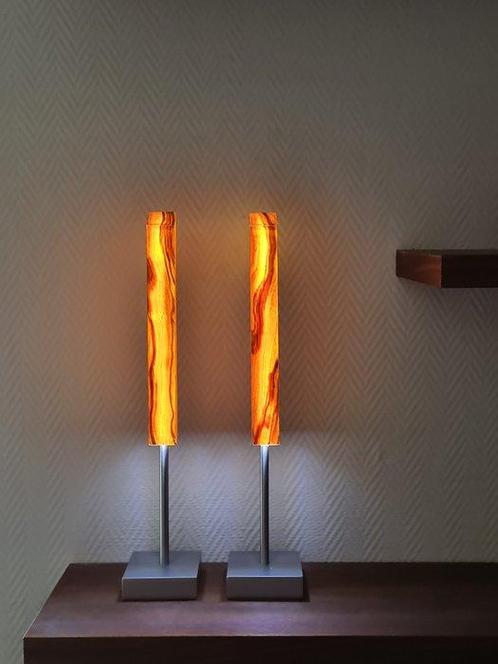 Bram Art & Design - van den Brink - Lamp (2) - Hout - Light, Antiek en Kunst, Antiek | Verlichting