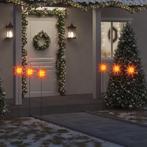 vidaXL Kerstlampen met grondpin en LEDs 3 st 35 cm rood, Diversen, Verzenden, Nieuw