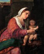Italian School (XVIII) - Madonna and Child in a landscape, Antiek en Kunst