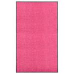 vidaXL Deurmat wasbaar 90x150 cm roze, Tuin en Terras, Verzenden, Nieuw