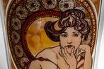 Goebel - Alphonse Mucha - Vase - Topaz (XXL) - hauteur 40 cm, Antiek en Kunst, Antiek | Glaswerk en Kristal