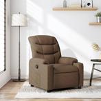 vidaXL Fauteuil inclinable Marron Tissu, Maison & Meubles, Verzenden, Neuf