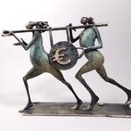 De Zet (1975) - Modern hunting (bronze), Antiek en Kunst