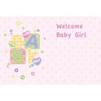 Bloemenkaartjes Baby Girl- Welcome pakje 50 Wenskaarten