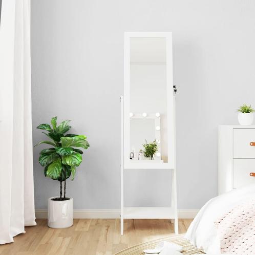 vidaXL Sieradenkast met spiegel met LED-verlichting, Huis en Inrichting, Woonaccessoires | Spiegels, Nieuw, Verzenden