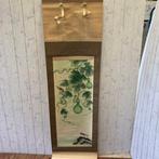 Sparrow en Gourd - Hout, zijdebrokaat en papier - Unknown -