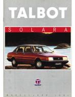 1981 TALBOT SOLARA BROCHURE DUITS, Nieuw