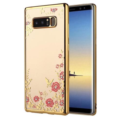 Note 8 Flower Bloemen Case Diamant Crystal TPU Hoesje  -, Telecommunicatie, Mobiele telefoons | Hoesjes en Screenprotectors | Samsung
