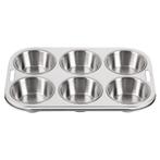 Bakvorm RVS | Cap. 6 muffins | 270(b)x190(l)cm Vogue, Verzenden, Nieuw in verpakking