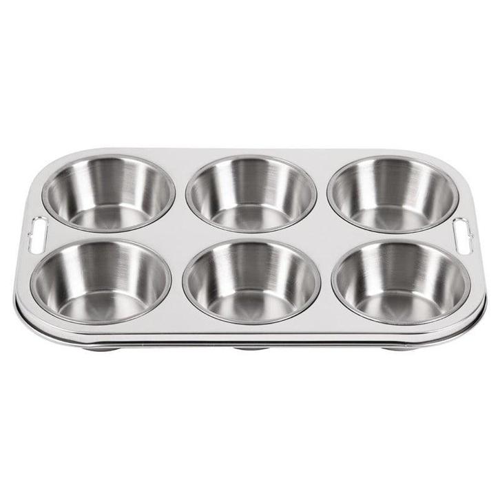Bakvorm RVS | Cap. 6 muffins | 270(b)x190(l)cm Vogue, Zakelijke goederen, Horeca | Keukenapparatuur, Nieuw in verpakking, Verzenden