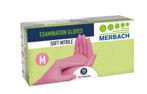Merbach Soft Nitrile Handschoenen- Roze - 100st Medium, Verzenden