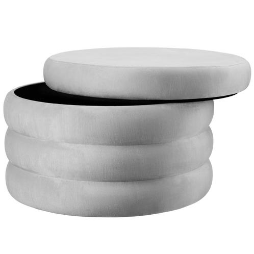 tectake Hocker Altu XL, gestoffeerd, opbergruimte - Fluweell, Huis en Inrichting, Barkrukken, Verzenden