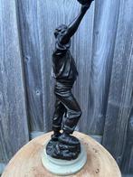 Statue, Mijnwerker - 33 cm - Onyx, Régule, Marbre