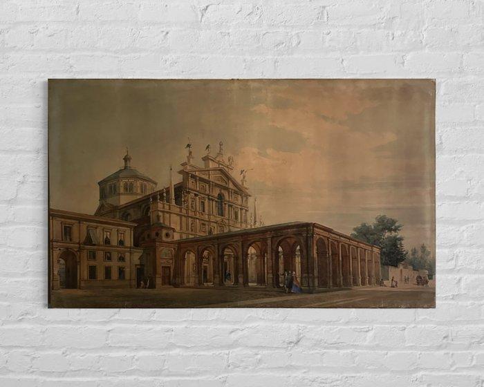 Italiaanse school (XIX) - Santuario di Santa Maria dei, Antiek en Kunst, Kunst | Schilderijen | Klassiek