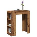 vidaXL Table de bar avec étagères vieux bois bois, Maison & Meubles, Verzenden, Neuf