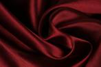 15 meter satijn stof - Bordeaux rood - 100% polyester, 200 cm of meer, Nieuw, Satijn of Zijde, 120 cm of meer