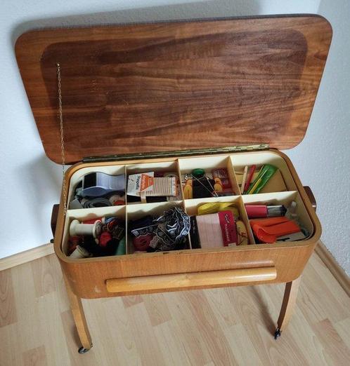 Boîte à couture - Bois - boîte à couture, chariot à couture, Antiek en Kunst, Kunst | Designobjecten