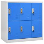 vidaXL Lockerkast 90x45x92,5 cm staal lichtgrijs en blauw, Huis en Inrichting, Kasten | Overige, Verzenden, Nieuw