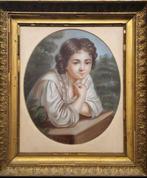 Franse school (XIX) - Retrato de niño, Antiquités & Art