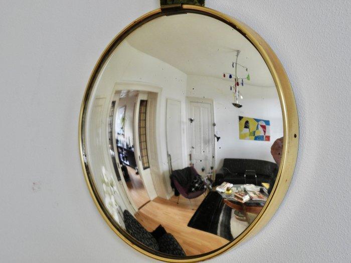 Spiegel - glas, messing - Bolle butler spiegel, Antiek en Kunst, Kunst | Designobjecten