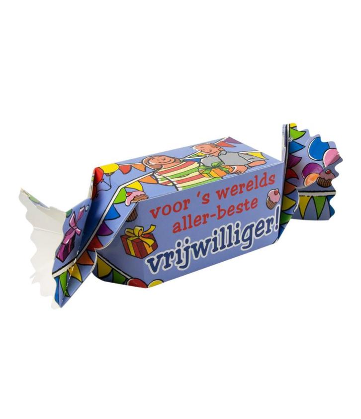 Geschenkdoosje Vrijwilliger 26cm, Hobby en Vrije tijd, Feestartikelen, Nieuw, Verzenden