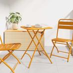 vidaXL Bistrotafel Mosterdgeel 55 x 55 x 72,5 cm, Tuin en Terras, Verzenden, Nieuw