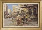 Giuseppe Rispoli (1882-1960) - Mercato a Napoli, Antiek en Kunst