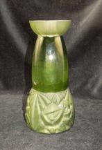 Fraaie Art Deco glazen vaas - Motief Hyacinten kleur groen -, Antiek en Kunst