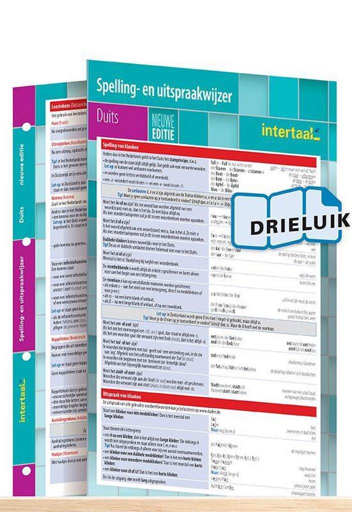 Spelling- en uitspraakwijzer Duits - nieuwe editie uitklapka, Boeken, Schoolboeken, Zo goed als nieuw, Verzenden